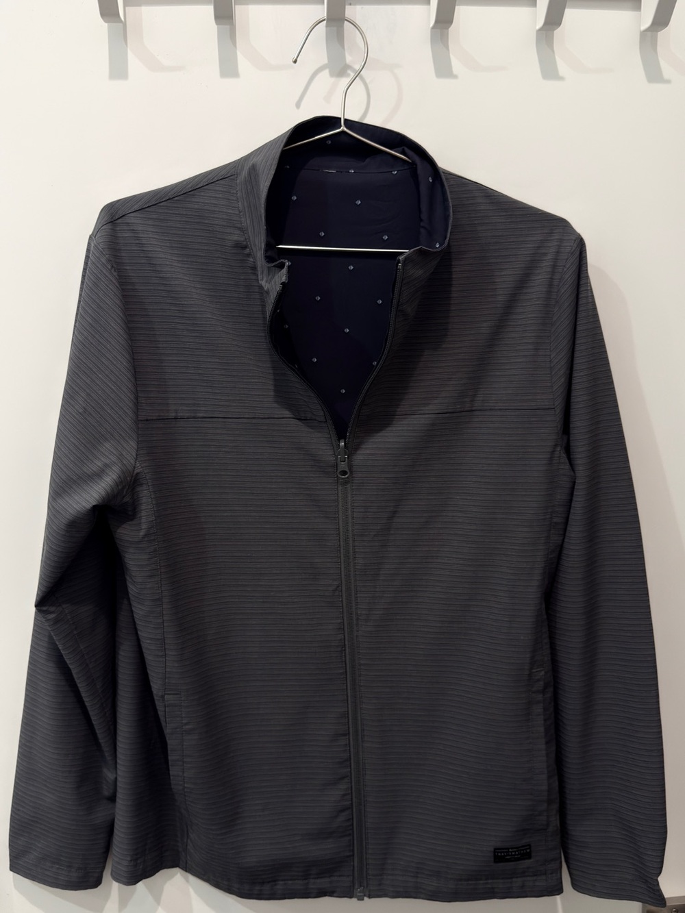 Travis Matthew Men's Grey Zip-Front Reversible Jacket